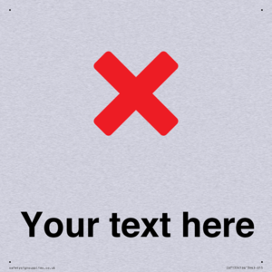 Custom plain background, red cross sign